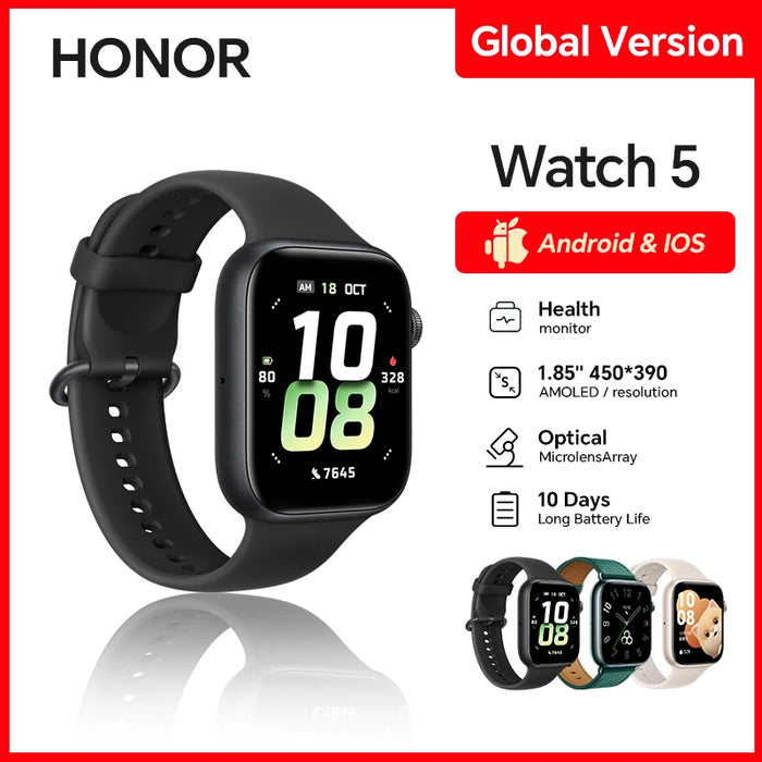 1.85" AMOLED Smartwatch with Health Tracking, GPS & Long Battery Life