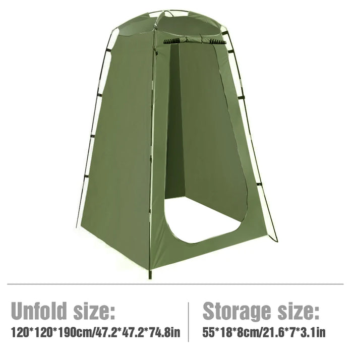  Green Privacy Shower Tent Package with Carry Bag and Ground Pegs