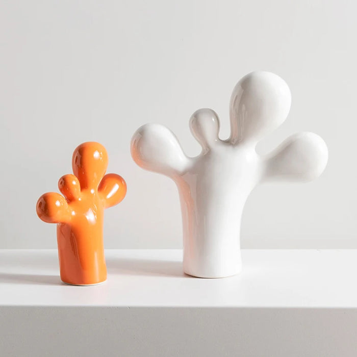 Abstract Figures Foot Shape Resin Table Decoration Style