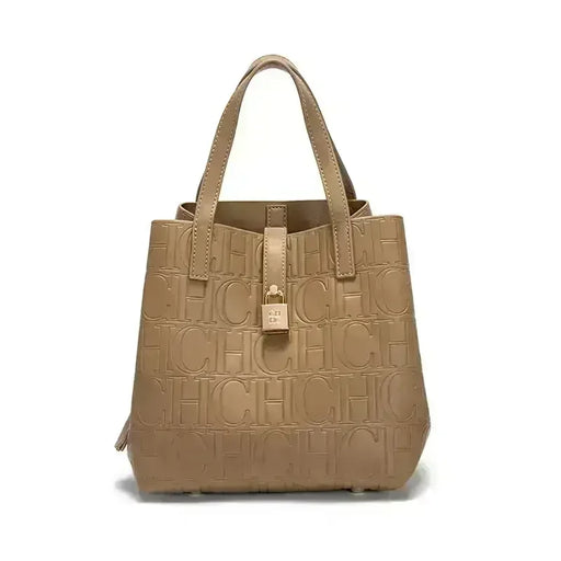 High-quality PU leather with embossed letter-print design and sequined embellishment