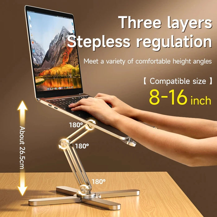 360° rotating aluminum laptop stand for flexible adjustments