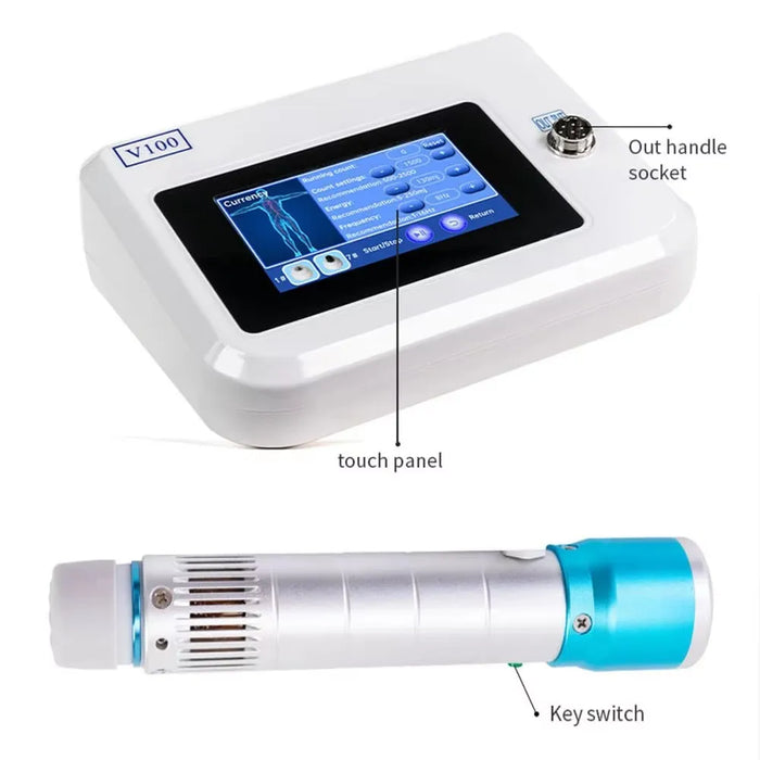 Portable Shockwave Therapy Machine for Pain Relief with Adjustable Energy Levels and Deep Tissue Stimulation