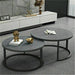 Large and small nesting tables with durable sintered stone surfaces