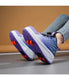Kids Roller Skate Shoes Retractable Wheels Four-Wheel Walking Skates - Purple - Size 38 for active children who love to skate