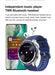 Blue strap 143 inch AMOLED smartwatch with Bluetooth call and heart rate tracker