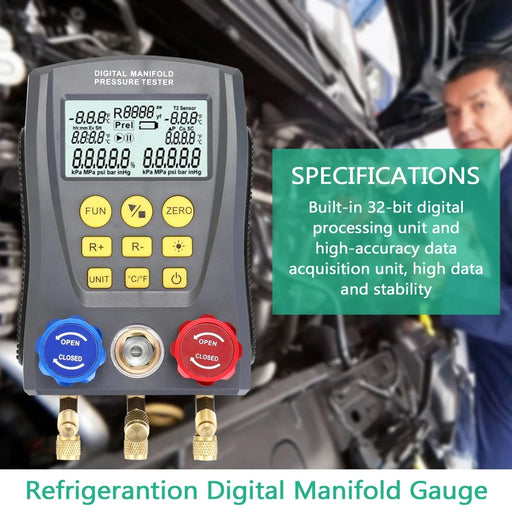 High Precision Digital Manifold Gauge with 32-Bit Processor for Reliable Measurements