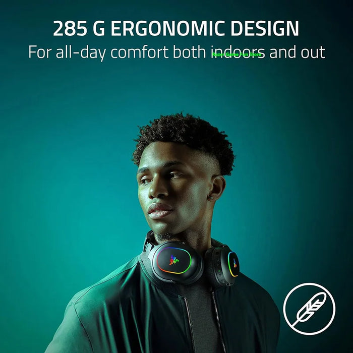 White Ergonomic Gaming Headset with 2.4GHz & Bluetooth Modes