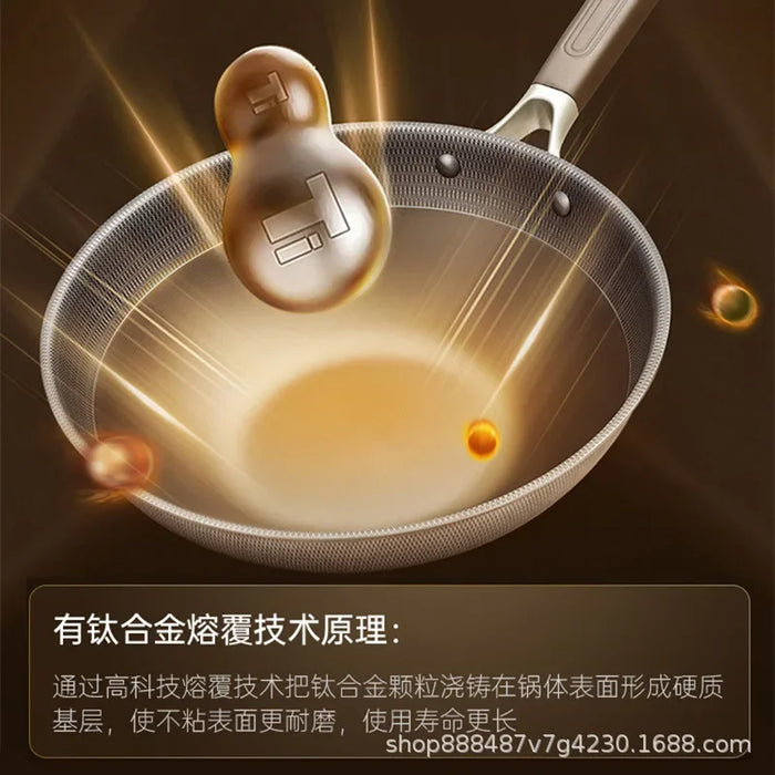 Stainless Steel Titanium Wok – Durable Non-Stick Surface