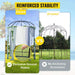 Elegant black and white birdcage gazebo pergola for outdoor events