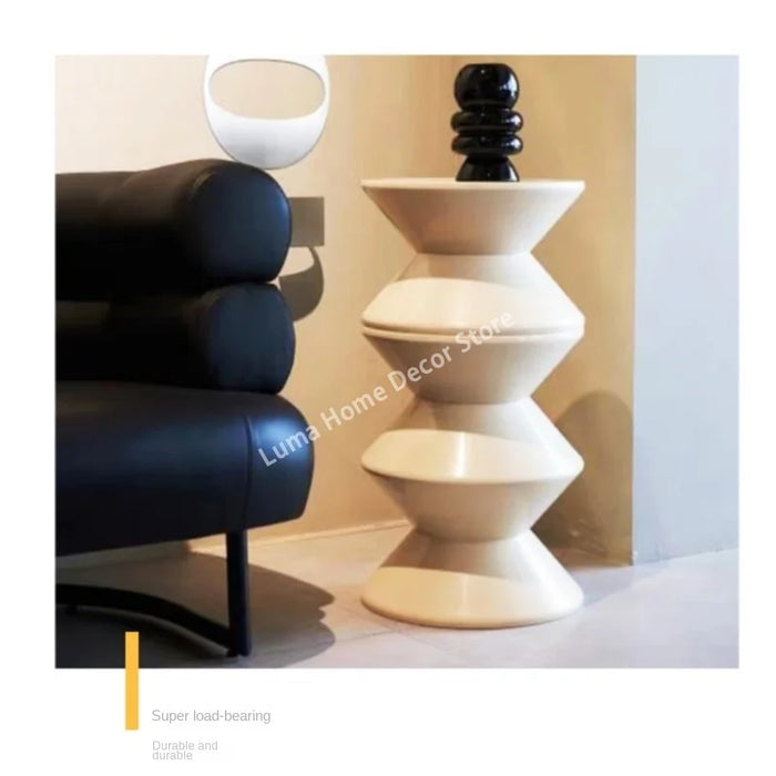 Stackable Low Stool for Children Black