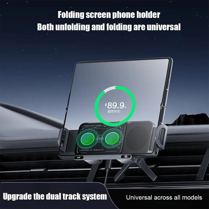 360° Car Phone Holder with Fast Wireless Charging, Black