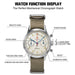 38mm stainless steel mechanical watch with sapphire crystal and Seagull movement