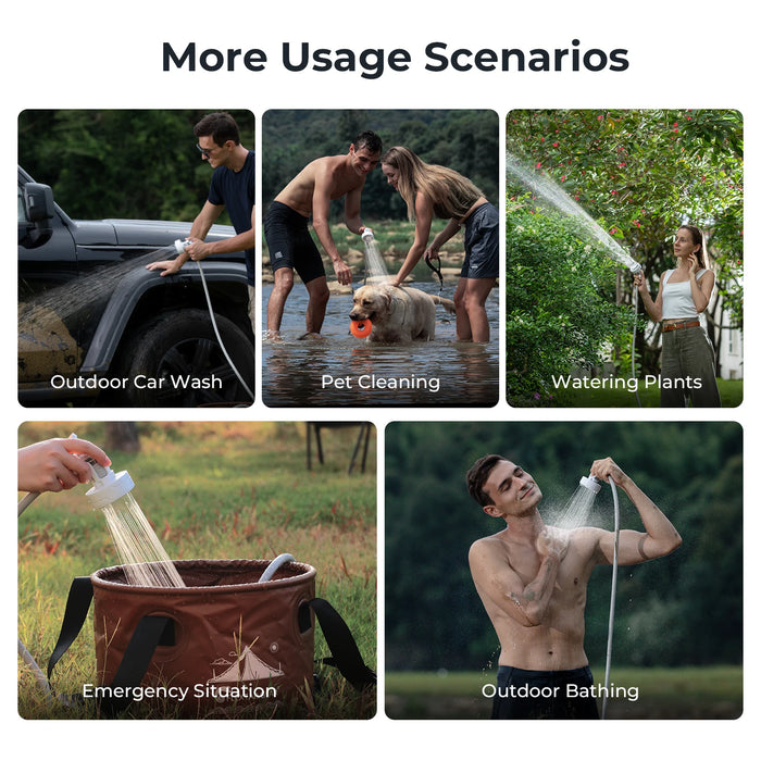 Portable Electric Shower Pump for Outdoor Shower, Car Wash, Dishwashing, and Pet