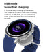 143 inch AMOLED Smartwatch in blue strap with Bluetooth call and heart rate tracker