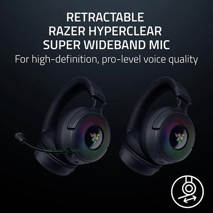 Wireless Gaming Headset Kraken V4 with RGB, 70H Battery, THX Audio