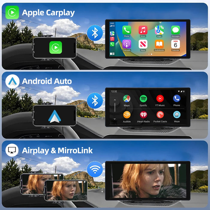 10.36" Truck DVR System with 4 Cameras & CarPlay