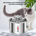 A stainless steel pet water fountain with automatic functionality and easy clean design