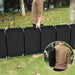 Generously sized black camp bed at 192 cm x 65 cm for a comfortable sleep
