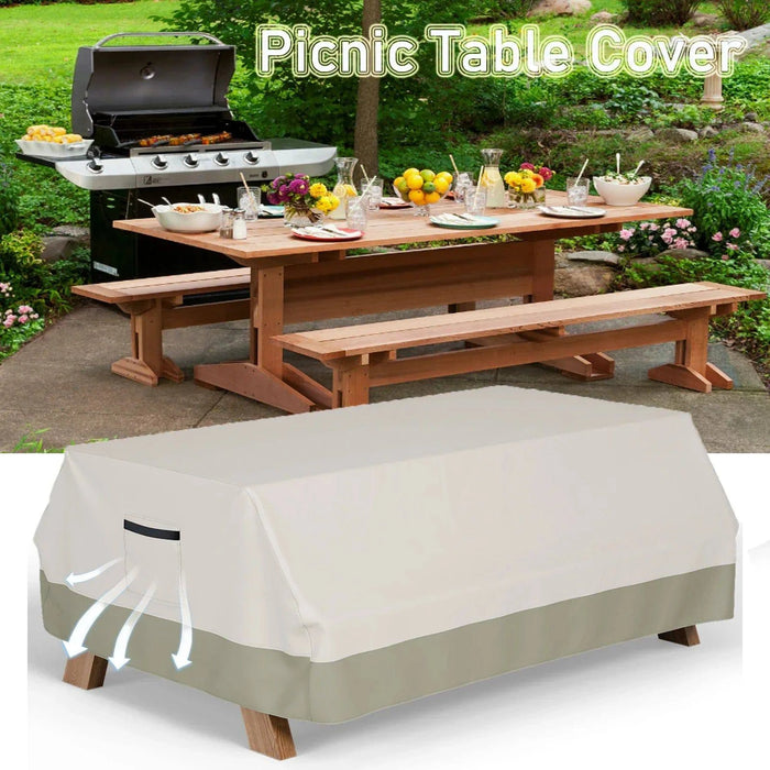 durable and weather-resistant picnic table cover for year-round protection