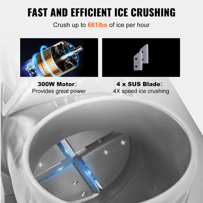Dual-blades-and-250W-motor-crush-up-to-500-lbs-of-ice-per-hour