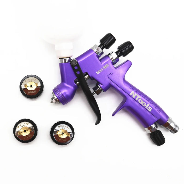 HVLP Paint Spray Gun 1.2mm Nozzle, 250ml Cup, Pneumatic, and Gravity Feed