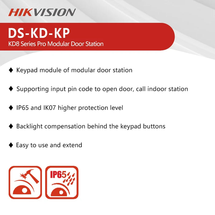 Outdoor Flush Mount Keypad with IP65 Rating & IK7 Protection