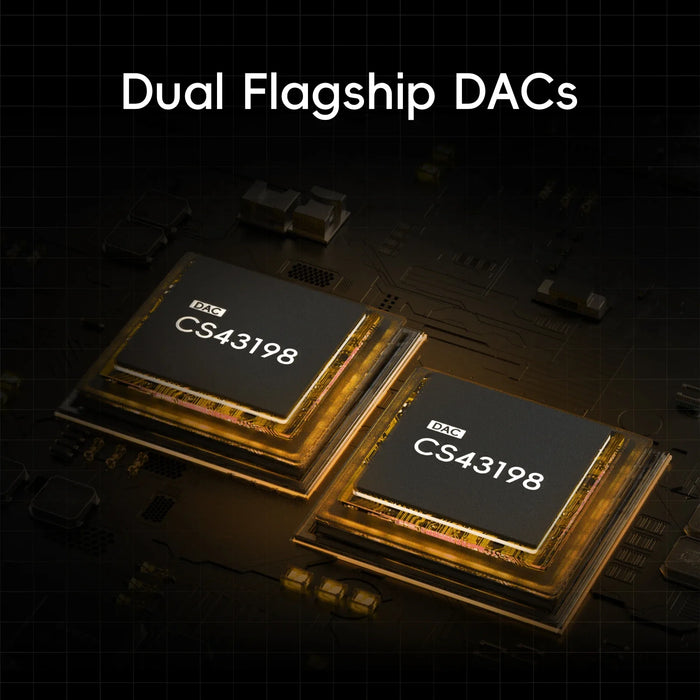 Portable USB DAC Headphone Amp with OLED Display Black