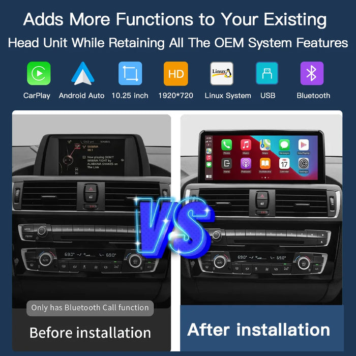 10.25" Wireless CarPlay Screen for BMW F Series Models