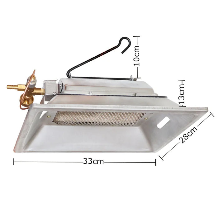 Ceramic Infrared Brooder for Poultry 2.5kW Gas Operation, High Efficiency