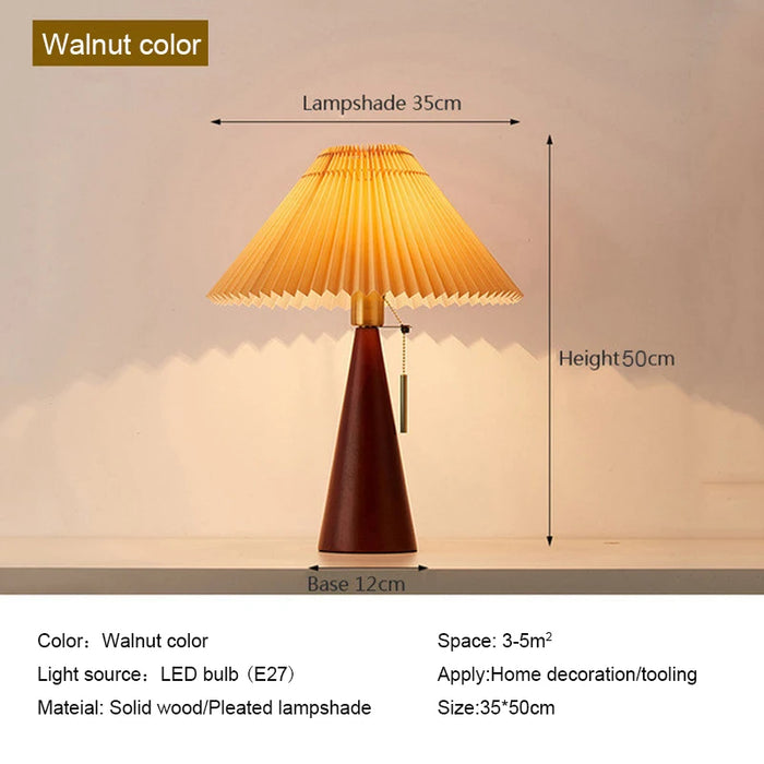 Decorative Wooden Desk Lamp for Bedroom or Study