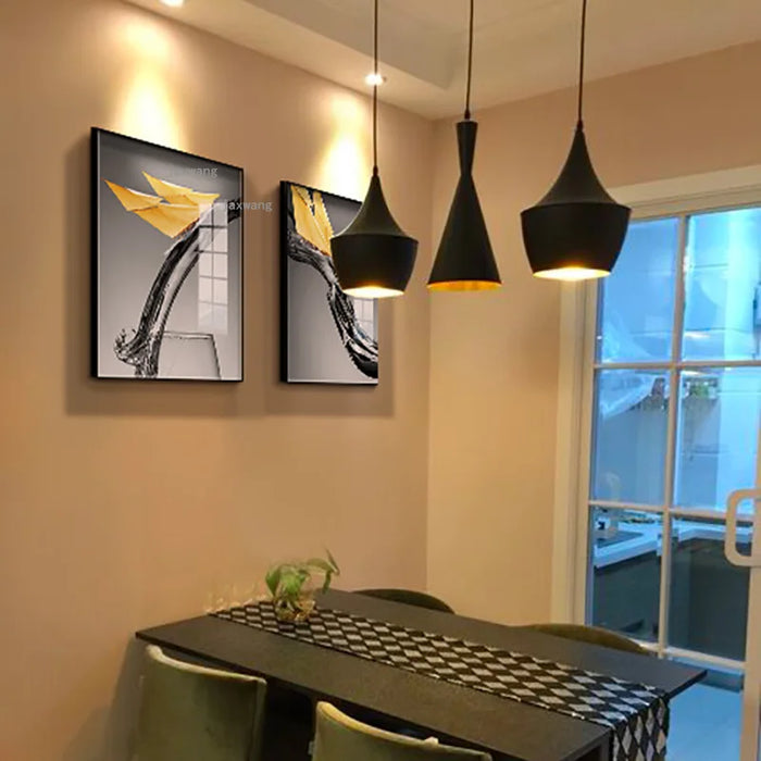 Framed Modern Canvas Painting Waterproof Ink Wall Décor for Home Interiors