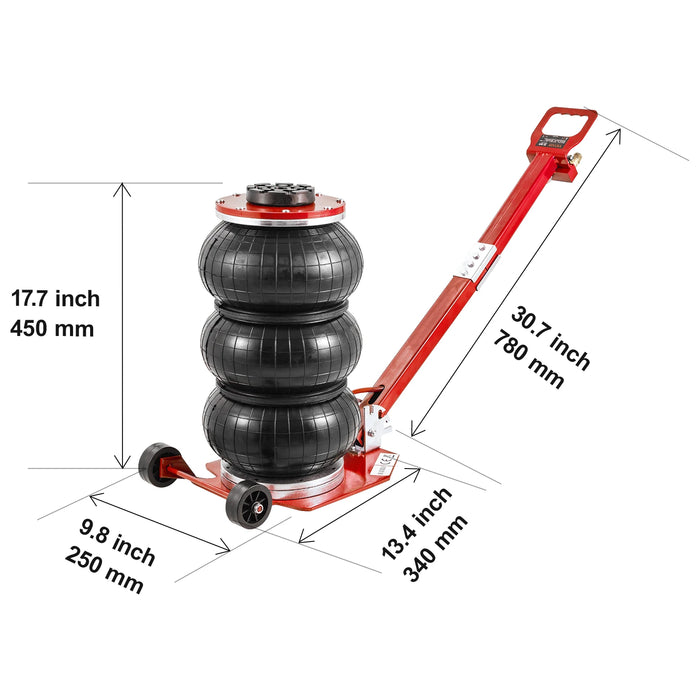  The strong steel construction of the 3T Pneumatic Air Jack