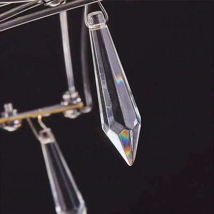 Stylish LED Crystal Ceiling Light Fixture with Cool White Glow