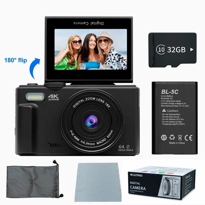 3-inch IPS flip screen perfect for vlogging and selfies