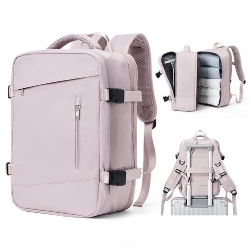 Stylish and practical pink travel backpack for men and women