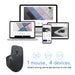 Large wireless mouse with rechargeable battery and USB-C fast charging