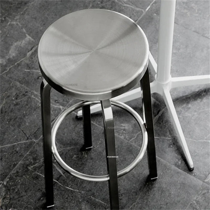 Brushed Swivel 77cm Metal Bar Stool for Kitchen & Patio