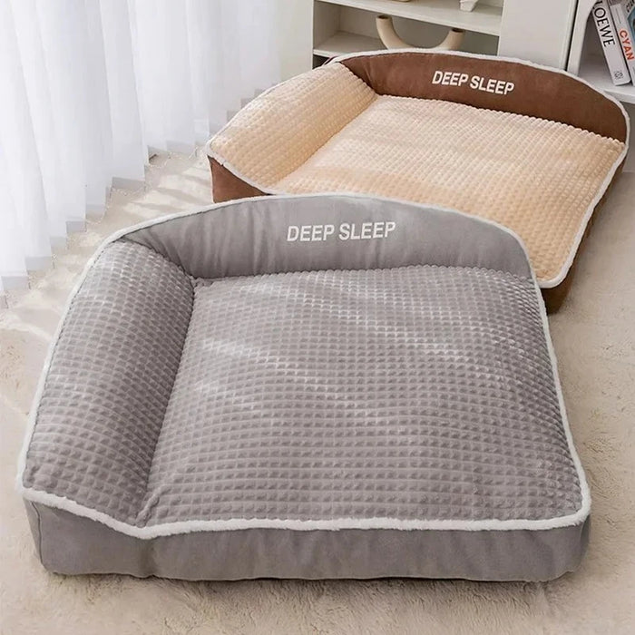 Dog Bed – Soft Winter Cushion Mat, Cozy Bedding for Dogs and Cats, Large Brown