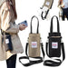 Package includes brown and black large crossbody bags with insulated water bottle holder