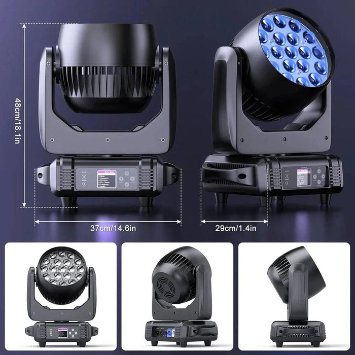 300W RGBW DMX512 LED Moving Head Light for DJ Disco Party