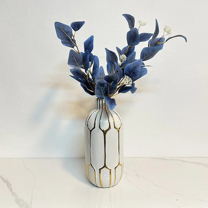Modern Ceramic Vase 30cm – Electroplated Light Luxury Decor Piece