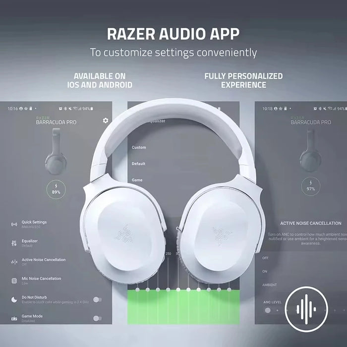 Black Wireless Bluetooth Headset with USB-C Mic for Gamers