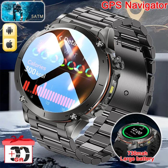 Outdoor Smartwatch with GPS, Compass, AMOLED Display & 170+ Sports Modes