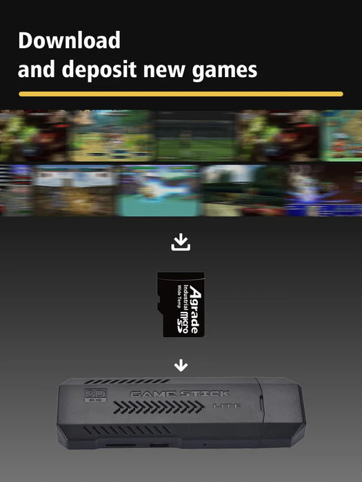 4K Retro Game Console 128GB Storage 40000+ Games Wireless Controller TV Output