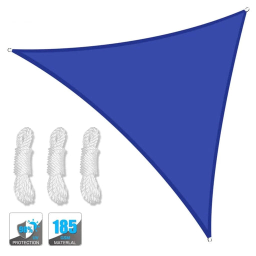 
Heavy Waterproof Triangle Shade Sail in Blue 500x500x500CM providing 98% UV protection and 90% shading rate for outdoor living areas 