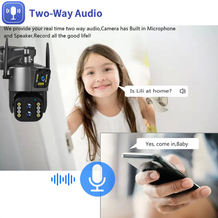 6K Outdoor Security Camera with 10X Zoom and AI Tracking