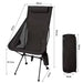 Ultralight and portable black folding camping chair with durable construction
