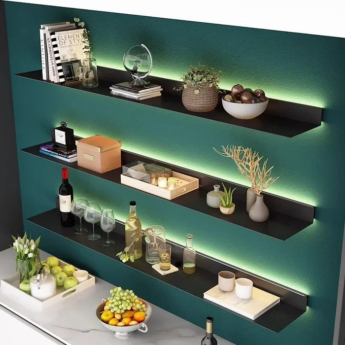 Iron Wall Shelf for Kitchen 100X20X6 Black