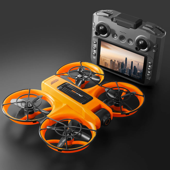 Foldable 8K Drone with Display and 3 Batteries Gray
