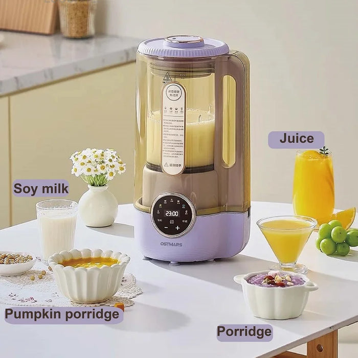 1.65L Portable Soy Milk Maker with Auto Heating & Mixing White